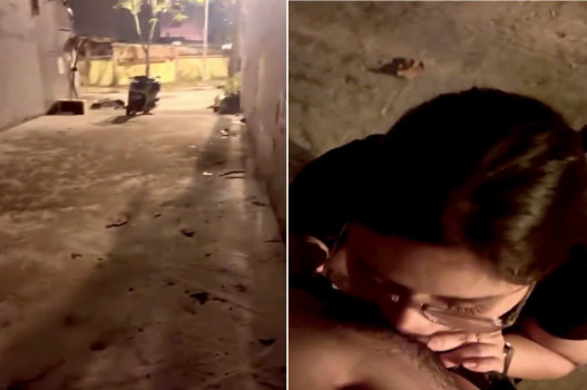 Nứng quá bú cu rồi bắt đụ trong ngõ vắng